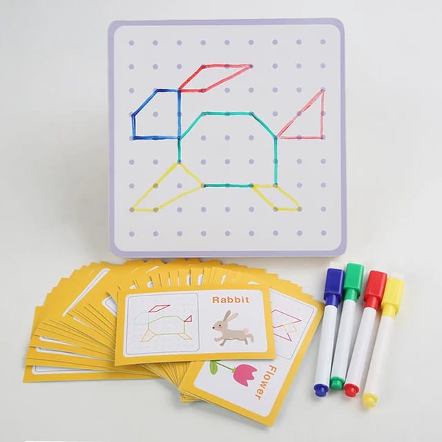 Diseños creativos en la pizarra logica estimule las ideas de los niños
