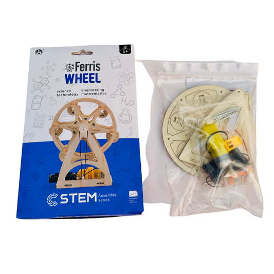 Aprenda a armar una rueda de la fortuna con motor para niños