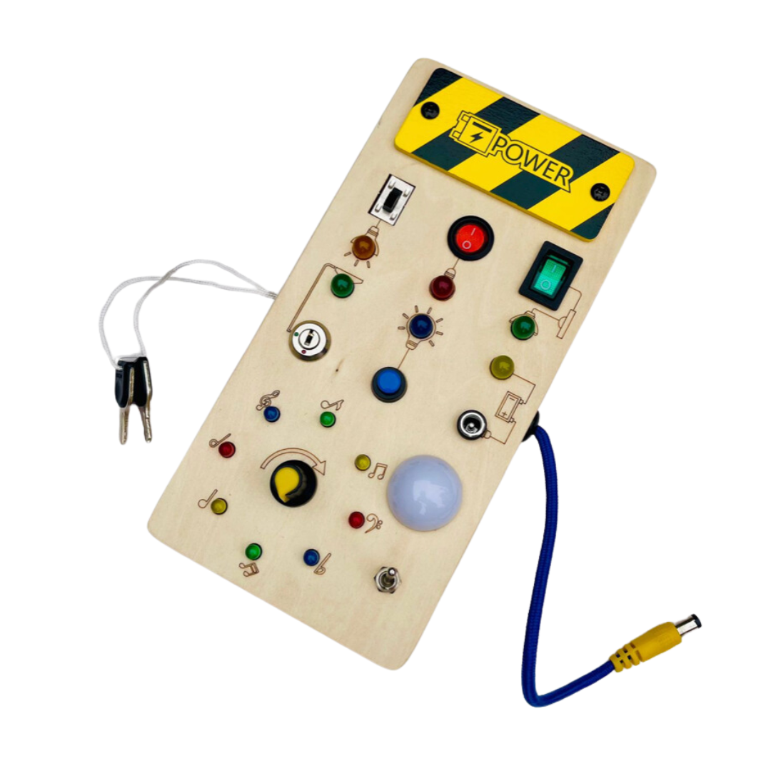 Juguete para niños enciende luces led con interruptores seguros